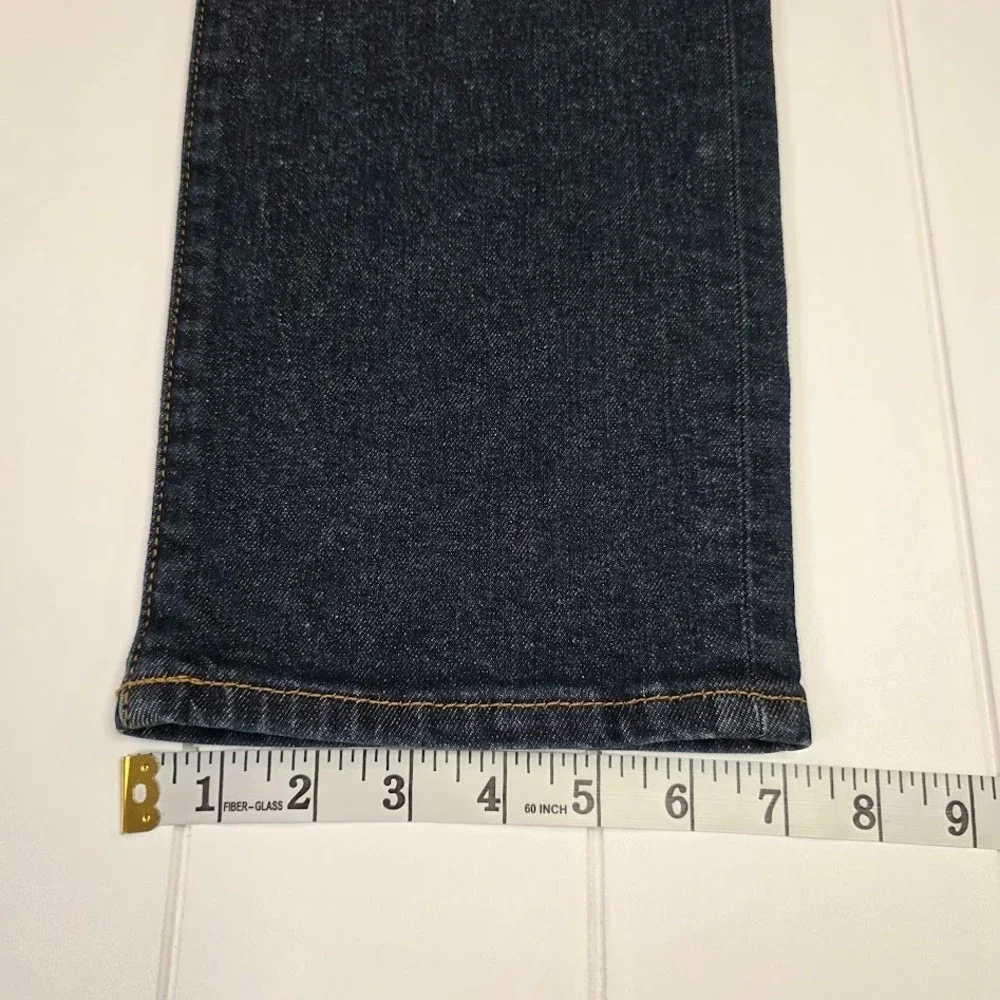 Etica Women's 24 Tyler High Rise Straight‎ Leg Jeans Dark Wash Button Fly NWT